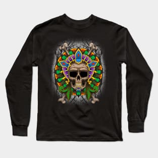 Skull with headdress Long Sleeve T-Shirt